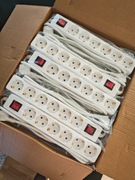 przedłużacze z przyciskiem 6 pól 1,5 m długości faktura VAT 500 szt