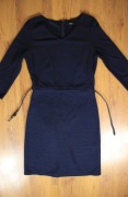 Sukienka s.Oliver r. 34 damska granatowa poliester wiskoza 