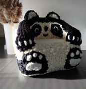 Fotel dziecięcy "PANDA", rękodzieło, sensoryczny, prezent dla dziecka 