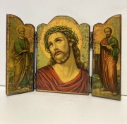 tryptyk ikona św piotr paweł pan jezus, na zawiasy