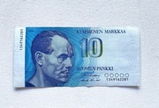 ....Banknot 10 marek Finlandia Markkaa 1986