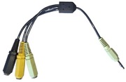 Adapter audio minijack 3,5mm TRRS na 3x minijack 3,5mm (mikrofon/słuchawki)