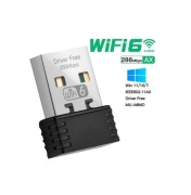 WiFi 6 Adapter AX286 Karta Sieciowa Mini USB Dongle 2.4GHz 802.11AX