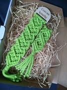 Breloczek i zakładka do książki prezent na dzień babci i dziadka makrama 