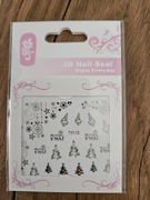 Ozdoby do paznokci naklejki 3D świąteczne