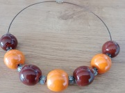 Naszyjnik kule ceramiczne