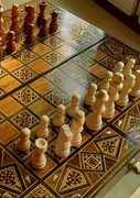 Extra prezent szachy/warcaby/tric trac,ręcznie wykonana mozaika z Damaszku 