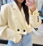 Marynarka Me Gusta S M L kremowa zara la milla 