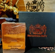 Sztabka Miedzi Britannica Mint Cast Bar 999,9 - 1kg