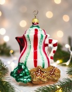 Bombki choinkowe 1 szt. Duży imbryk szklane ozdoby figurki jak z prl