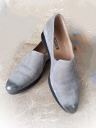 Ecco Cleveland – Nowe Półbuty Slip-on Skóra Naturalna r.41/42 Szare(26.5cm)