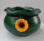 Jesienny Pojemnik dekoracyjny, doniczka świecznik , pojemnik na drobiazgi. 