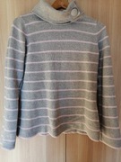 Ciepły swetr w paski golf Marks&Spencer L/XL 