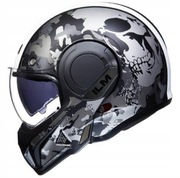 Kask motocyklowy ILM B707 S, przygotowany pod interkom, blenda