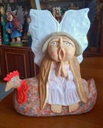 Anioł rzeźba ludowa Roman Miklaszewski 