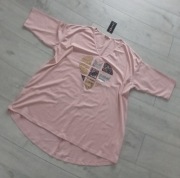 Fajna, luźna długa bawełniana tunika z sercem