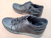 Buty męskie trzewiki skórzane czarne 42 