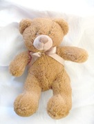 vintage miś maskotka, pluszowy miś zabawka, brązowy misiek retro