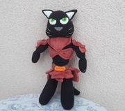 Pluszowy kotołak rękodzieło maskotka fantasy wojow