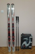 Narty zjazdowe Rossignol Actys 150, kijki, buty rozm. 30 (45)