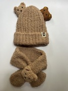 Nowa czapka dziecięca + szalik, miękka i przyjemna