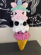 Maskotka Pluszak Lody Panda Jednorozec Amigurumi Handmade