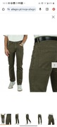 Spodnie męskie jeansy zielone oliwkowe khaki proste casual regular W43 L30