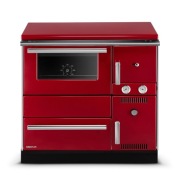 Piecokuchnia piekarnik piec kominek z piekarnikiem kocioł kuchenka czerwona