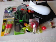 Zestaw akcesoriów spławikowo gruntowych.