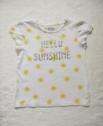 C&A bluzka t-shirt dziewczęcy słoneczka r. 134