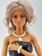 Zestaw biżuterii dla lalek Barbie białe perły łezki