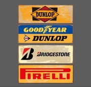 4 SZTUKI Baner plandeka Dunlop good year bridgestone pirelli 150x60cm