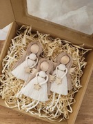 Aniołki makrama boho rękodzieło ozdoby świąteczne dekoracje