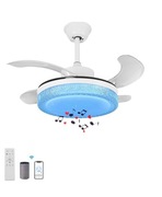 Wentylator sufitowy 36" LED Bluetooth z pilotem i Wi-Fi HOREVO