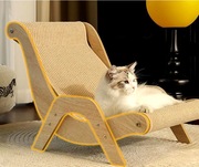 Krzesełko leżak dla kota z drapką drewno sizal