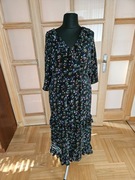 Długa nowa sukienka z falbanami r.46 Bonprix