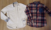 Koszula z długim rękawem biała  H&M i w kratkę Reserved r. 158
