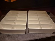 Pudełka, organizery do szuflad białe 2 szt