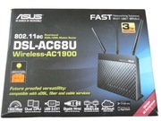 Modem DSL Światłowód Router Asus DSL-AC68U 1900Mb/s a/b/g/n/ac Wi-Fi 5
