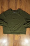 Sweter Marc O'Polo r. S zielony damski okrągły dekolt bawełna wełna 