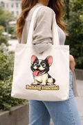 Wesoły Buldog francuski - Torba na zakupy - Shopper - Unikatowe wzory