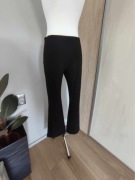 Czarne spodnie damskie dzwony, rozmiar S/36 styl na co dzień i na wieczór!