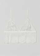 H&M stanik biały miękki softbra koronkowy braletka gorset top biustonosz