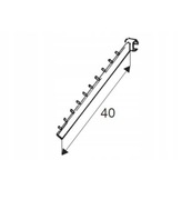 Wieszak skośny 40cm na wspornik, chrom