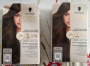 Zestaw 2 farb do włosów Schwarzkopf Creme Supreme Naturalny Brąz 
