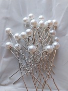 W3- KOKÓWKA - SZPILKI do WŁOSÓW - DUŻA BIAŁA PERŁA 