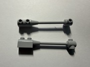  LEGO PRĘT 1x8 Z KLOCKIEM 1x2 J SZARY 30359 2szt