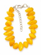 Kolekcjonerska bransoletka PRL z naturalnego agatu miodowego handmade