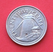 25  Centów  1998  r -     Barbados    Młyn   stan !!!