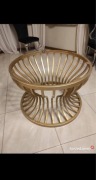 Stół do salonu glamour podstawa metalowa